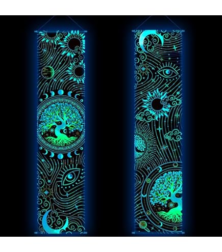 Amazon.co.jp: OSVINO ブラックライト 命の木 タペストリー 150X200CM